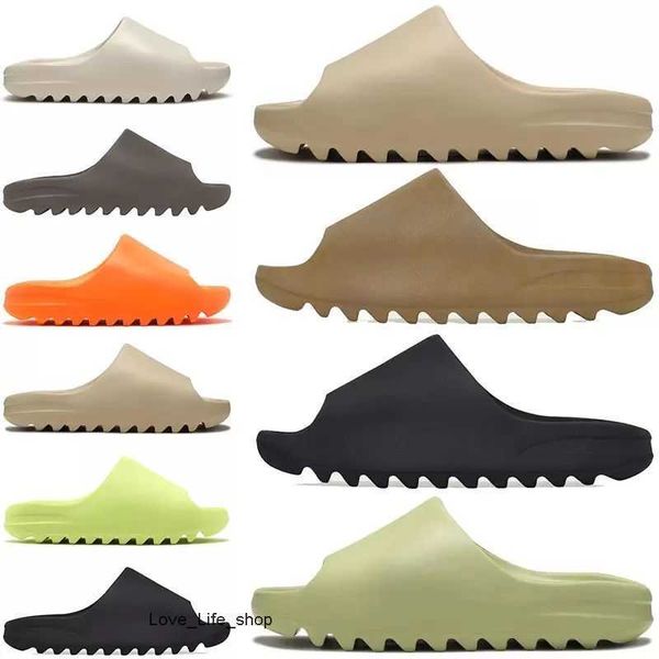 

mens women slippers slides resin desert sand bone foam runner sandals white green enflame orange ochre triple black soot earth brown outdoor