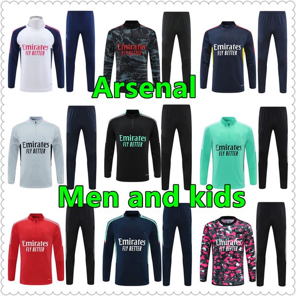 

2023 arsens pepe saka pink soccer jerseys tracksuit gunners training suit odegaard thomas tierney smith rowe 2022 2023 transport men kids ki, Black