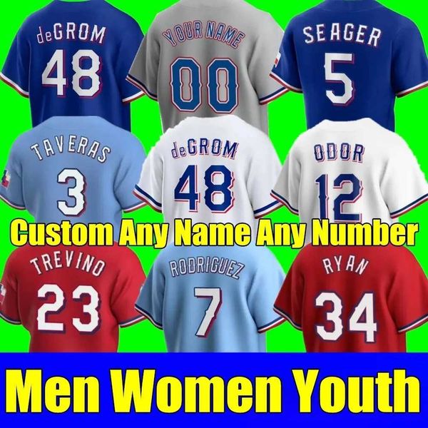 

2023 s-4xl jacob degrom corey seager jersey marcus semien texas josh smith adolis garcia kole calhoun nolan ryan jon gray hamilton rangers s, Blue;black