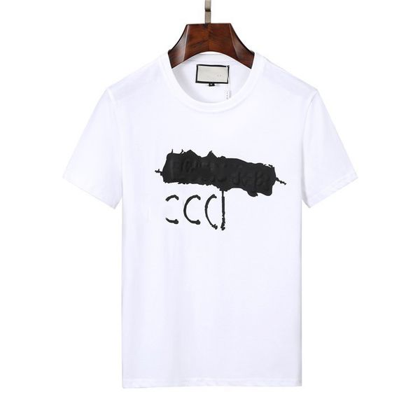

2023 new men's t-shirt a cotton men's and women's designer polo printed fashion casual t-shirt short-sleeved luxury hip-hop s, White;black