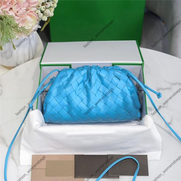 

7a luxury designer bag woven weave genuine leather luxurys pouch handbag nappa mini black shoulder totes clutch evening bags fashion woman f
