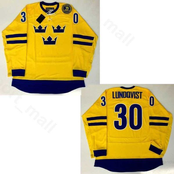 

sweden henrik lundqvist jersey 30 team college vintage 2016 world cup breathable for sport fans team color yellow ing, Black