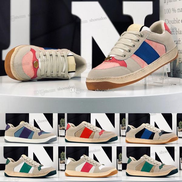 

with box designer sneakers ggity shoes 2022 designer dirty screener casual shoes distressed canvas sneakers men womens mens trainers clas dx, Black