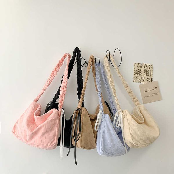 

2022 new girl handbag and purse woolen cloth teenager shoulder bags teenage women messenger ladies casual crossbody