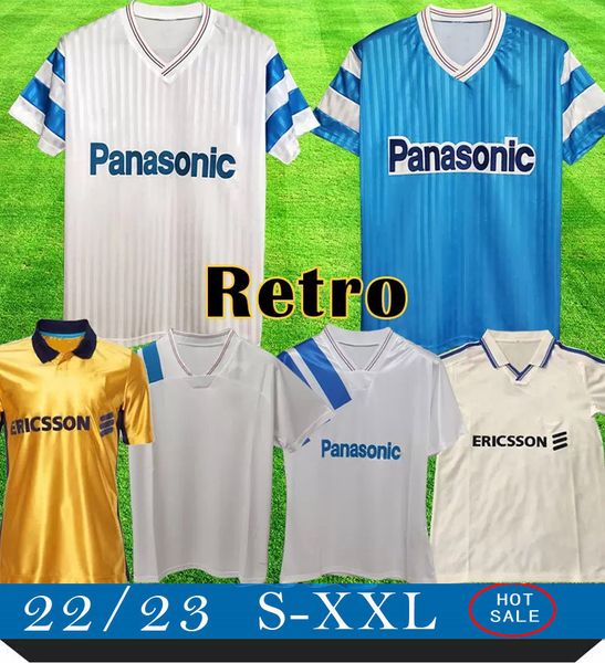 

football shirt framing maillot retro marseire soccer jersey vintage cantona waddle pele papin boli football shirts classic 1990 1991 1992 19, Black;yellow