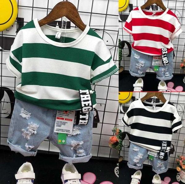 

clothing s year kids shorts outfit baby stripes clothes summer grils short sleeve tshirt pants pcs boys set, White