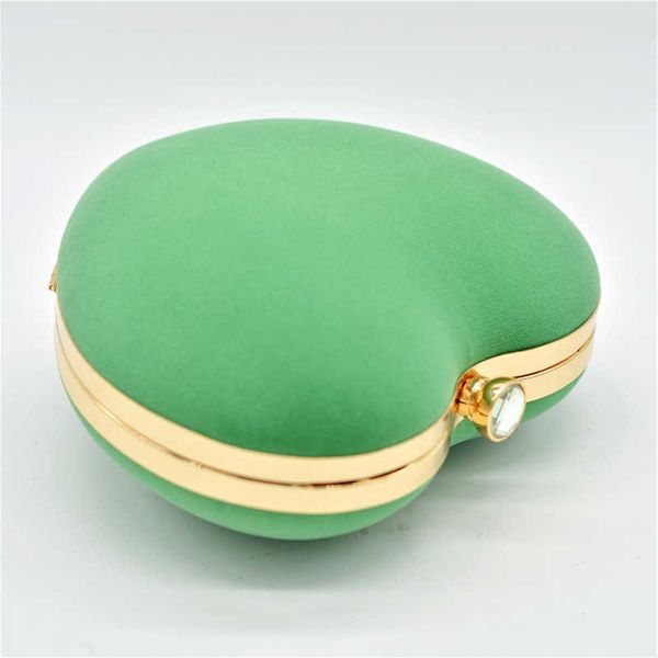 

heart shaped ladies clutch bag women evening party faux suede wedding purse chain shoulder elegant handbag