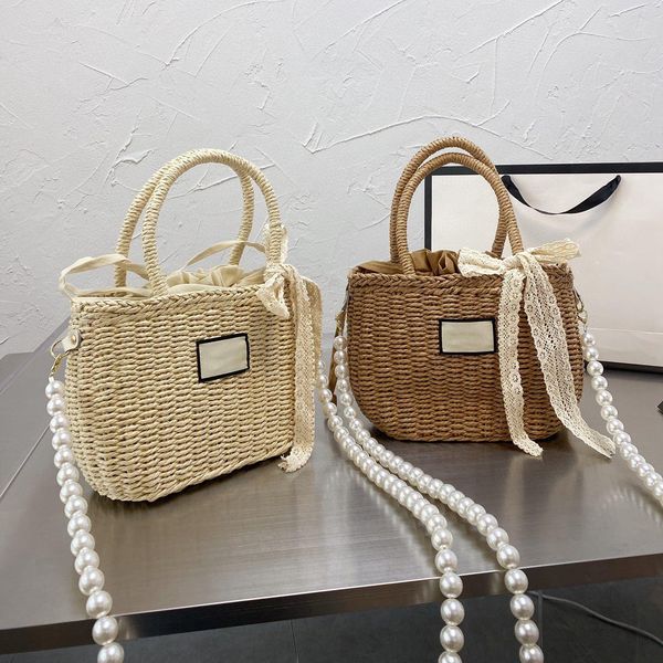 

designer summer straw bag shoulder crossbody bags ladies tote composite handbag with coin purse woman handbags