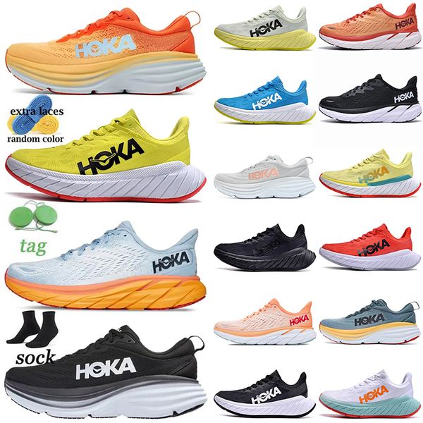 

new quality casual hoka shoes hokas one bondi 8 triple black white harbor mist lunar rock carbon x 2 coral clifton summer women mens light w