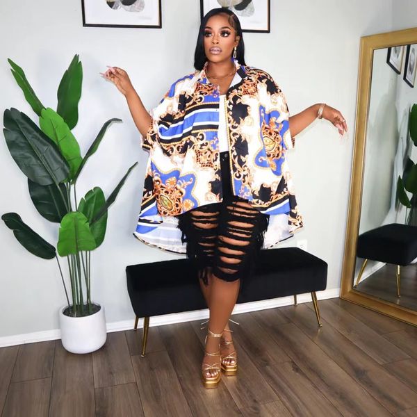 

2023 summer designer shirts women casual loose asymmetrical blouse ship, White