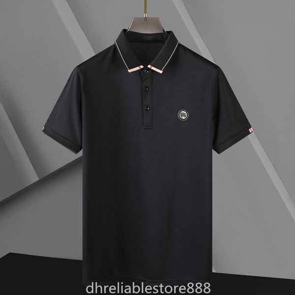 

men's polos t-shirt fashion designer polo shirt men short sleeve t-shirts lapel cotton shirt large mens size m--3xl3v8e, White;black