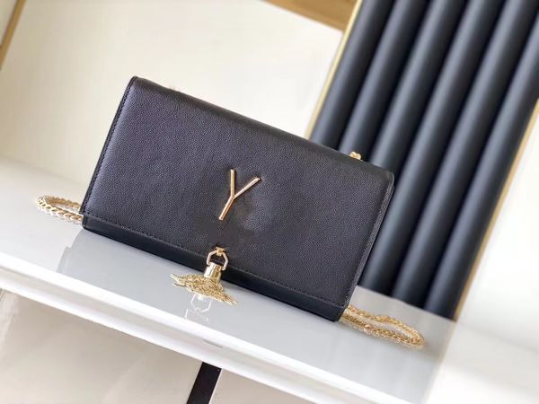 

designer shoulder bags caviar genuine leather tassel bag with chain black envelope ladies fashion handbag wallets clutch purses