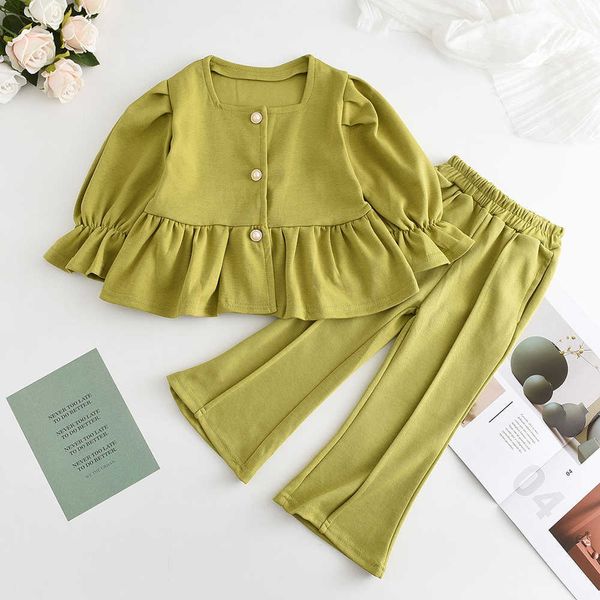 

s set autumn casual tracksuit sweatshirt ants sportswear sets infant clothes spring toddler girl clothing, White