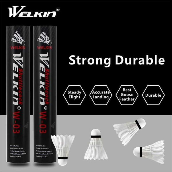 

badminton shuttlecocks w03 professional level goose feather shuttlecocks badminton for outdoor sport training game flying stability durable