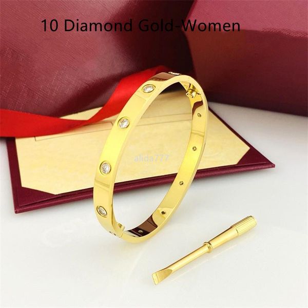 

love bracelet designer jewelry gold cuff screw carti bracelets screwdriver bangles titanium steel belcher silver 4cz for womens mens party g, Black