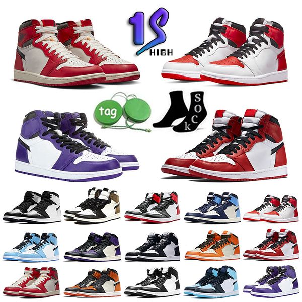 

fashion 2023 mid digital pink jumpman 1 1s womens mens basketball shoes high og volt university blue sneakers mens trainers omstore