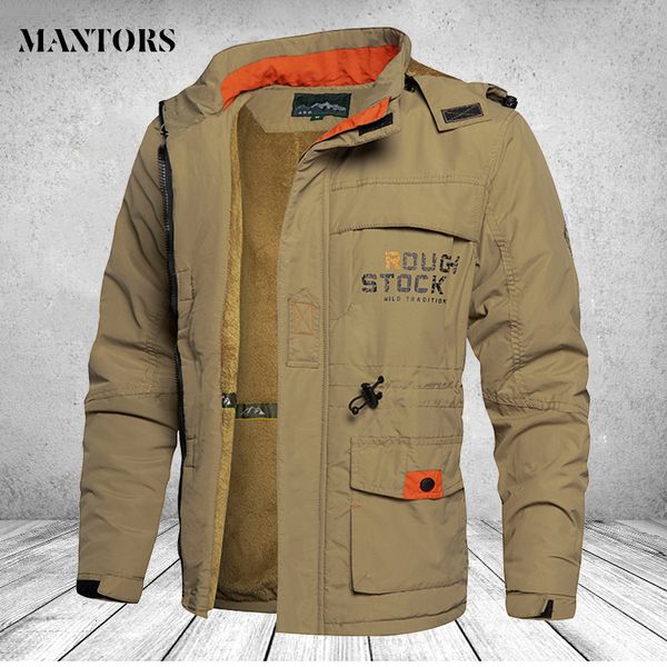 

mens jackets men winter warm thick fleece waterproof hooded fur collar parka coat autumn casual male windbreaker overcoats 230213, Black;brown