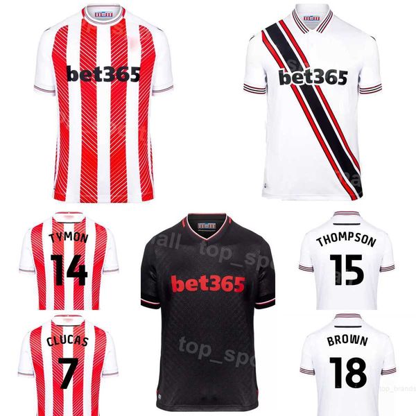

2022-23 stoke city soccer jersey set 9 brown 8 baker 1 bursik 32 taylor 16 wilmot 11 gayle 18 smallbone 7 clucas 10 campbell 14 tymon footba, Black;yellow