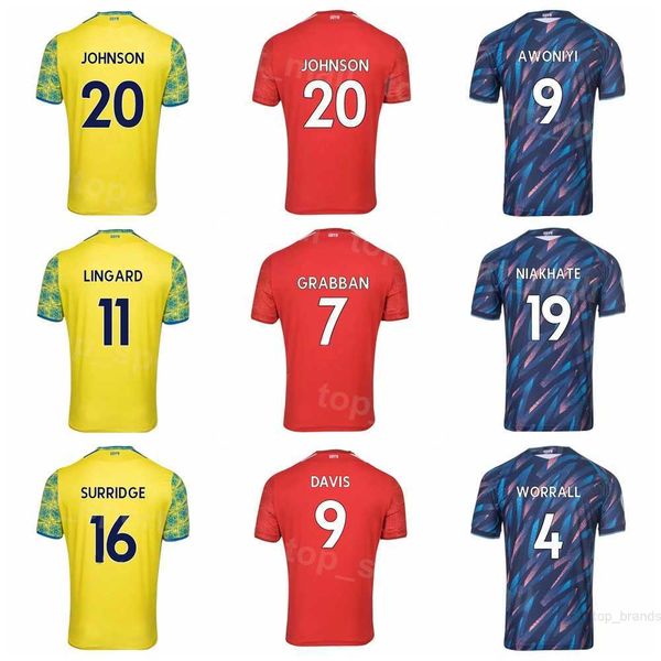 

22-23 fc johnson soccer jersey awoniyi williams henderson worrall mckenna toffolo lingard obrien mangala niakhate surridge football shirt ki, Black;yellow