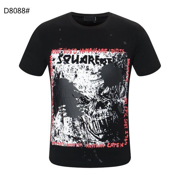 

23ss brand men's t-shirts designer d2 dsq icon gg mens polo shirt luxury dsquare print shorts o-neck short sleeve men's shirts st, White;black