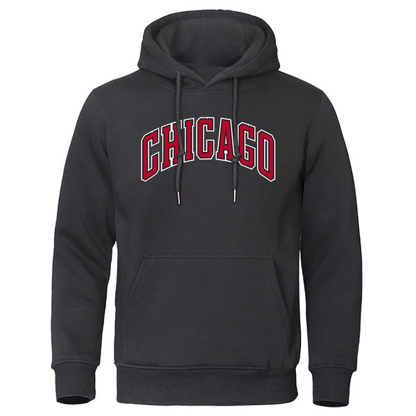 

mens hoodies sweatshirts chicago basketball uniform printed mens hoody fashion pullover sweatshirt casual pocket warm hoodies loose oversize, Black