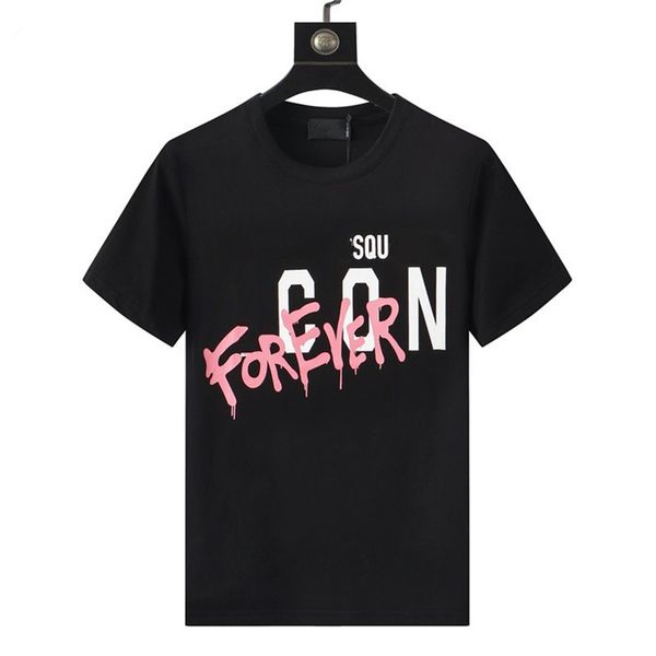 

23ss men's t-shirts summer clothing new d2 dsq icon gg pattern polo shirt luxury designer dsquare spray paint tee o-neck short sleeve b, White;black