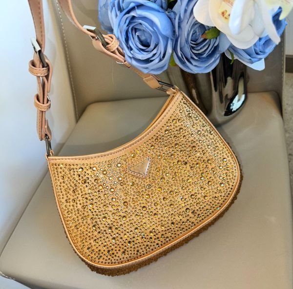 

diamond handbag canvas hobo bag designer shoulder bags for women chest pack fashion tote chains hand lady presbyopic purse 2023