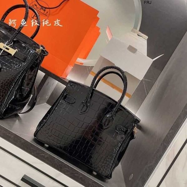 

designer bags birkin handbags herme womens h crocodile pattern bk30bk25 layer cowhide handle cross body classic have logo frj 9f1t