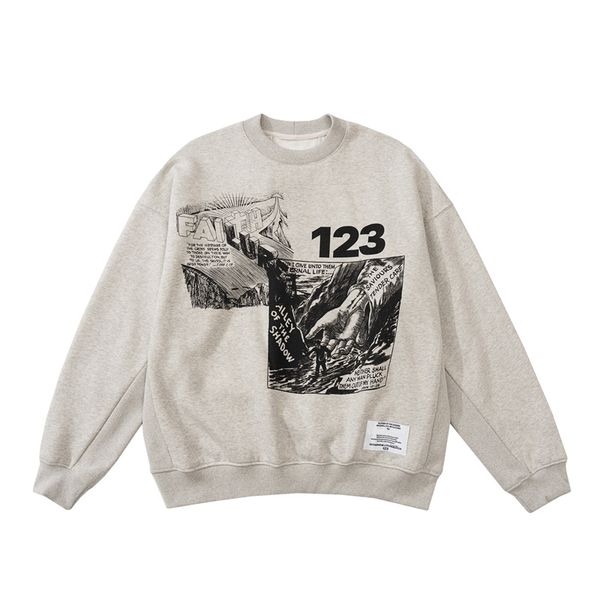 

23ss usa collaborate holy hoodie winter fashion plus size o neck men women high street pullover sweatshirt, Black;brown