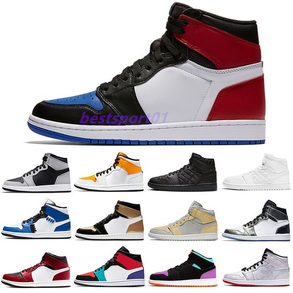 

2022 basketball shoes university blue 1 high og 1s grey fog black white shadow college dark forbidden unc gray chicago men's and women&