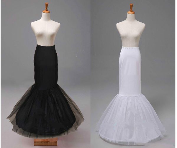 

skirts 1 hoop wedding mermaid fishtail cocktail bridal crinoline petticoat slip 230213, Black