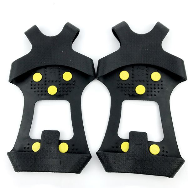 

crampons ice gripper s m l xl 4 size 10stud universal safety tools no slip snow shoe spikes grips cleats winter outdoor tools 230213, Black;blue