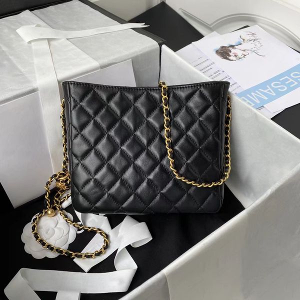 

shopping bag shoulder bag messenger bag calf leather matching with old gold chain 2 colors 5a quality