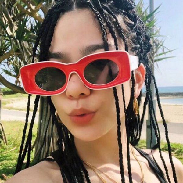 

punk concave new square sunglasses women men 2023 summer luxury eyewear brand designer clear fashion frame sun glasses uv400, White;black