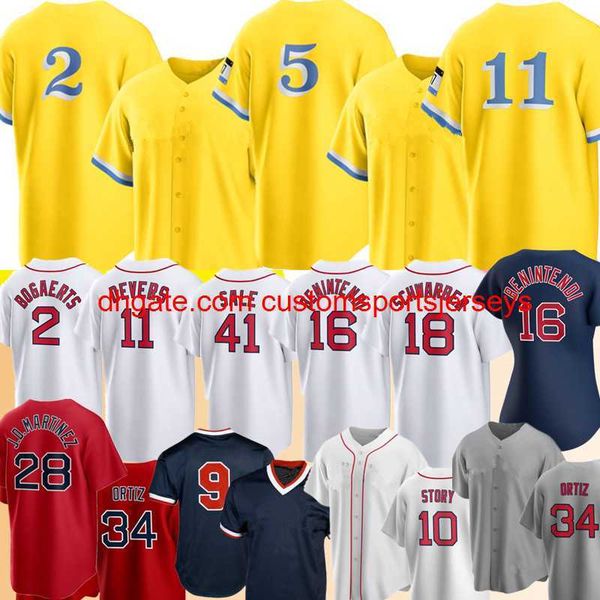

stitch 5 enrique hernandez jersey 2 xander bogaerts 11 rafael devers 10 trevor story baseball jerseys j.d. martinez david ortiz ted williams, Black