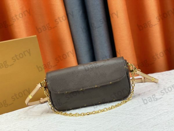 

wallet on chain ivy designer cross body chain pack purse handbag women luxurys flower handbag tote bags m81911