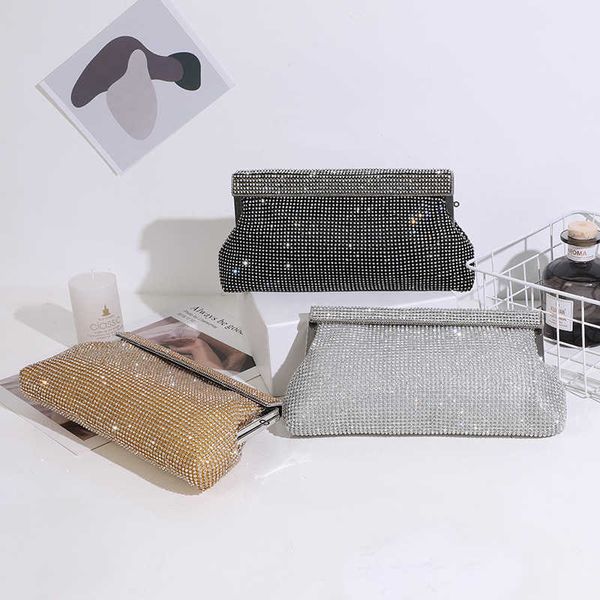 

clutch bags luxury diamond women s bridal wedding purse handbag gold silver black rhinestone evening zd1767 230213