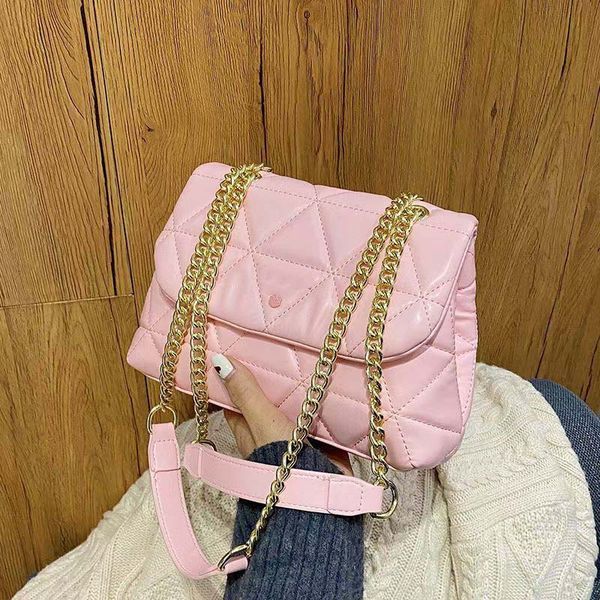 

new women's bag soft face rhombus chain single shoulder messenger bag small fragrant small square bag 18003