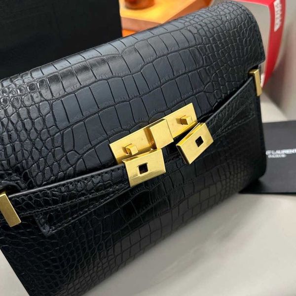 

luxury replica shoulder bag women fashion alligator manhattan bags designer handbag black leather messenger purse handbag cross body