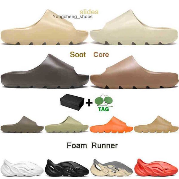 

designer slippers slides sandals yeesys r men women core bone earth brown pure desert sand foam rubber triple white black outdoor