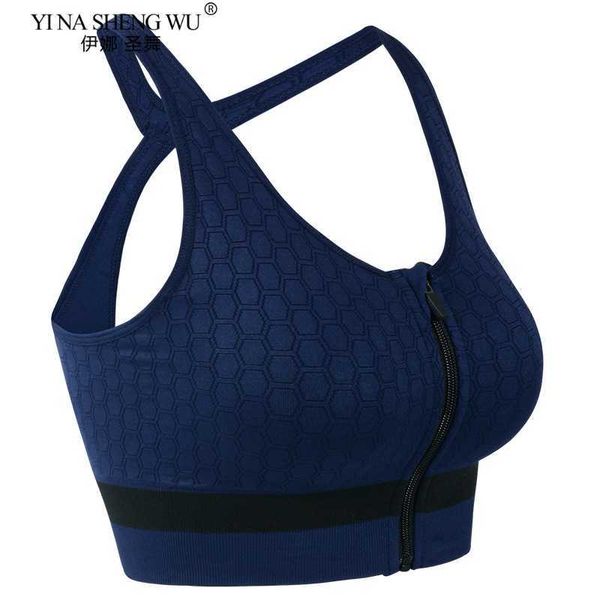 

exercise fitness clothing women zipper sports bras wirepadded push up gym lady girls breathable fitness run gym yoga sport bra vest j230213