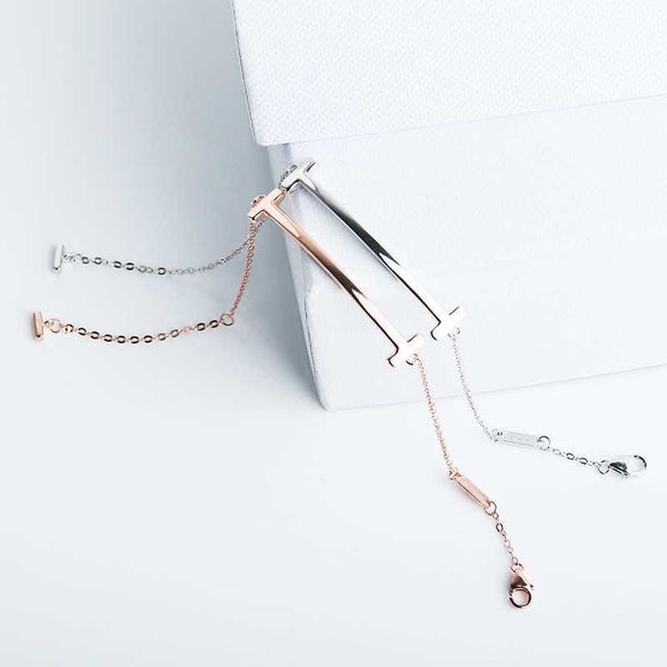

factory designer bangle t brand designers knot bangle double bracelets diamond bangles bracelet 925 sterling silver smiling female gl, Black