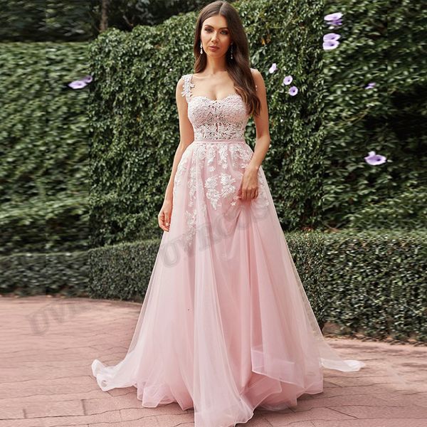 

party dresses pink princess aline wedding dress bridal robe de mariee lace appliques uvrcos bride gown tulle vestidos novia drop 230213, White;black