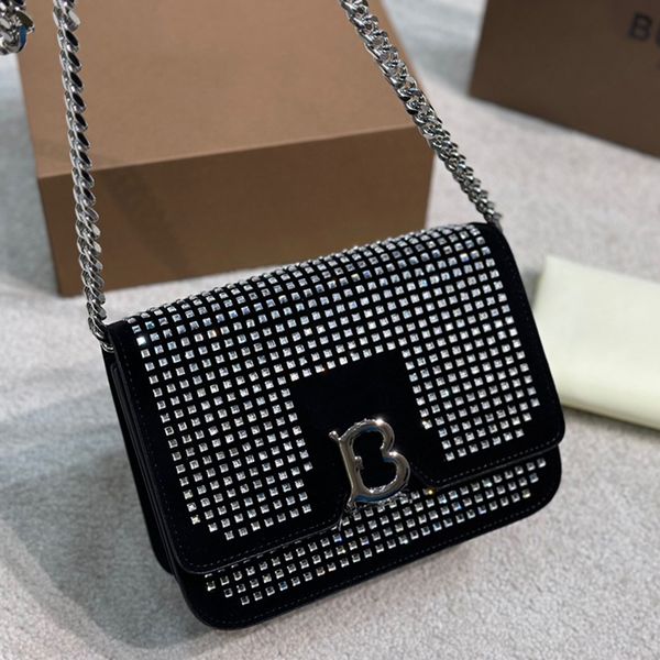 

bags totes handbag designer bag women classic imitation brand stitching letters shiny diamond chain shoulder bag versatile commuter party di