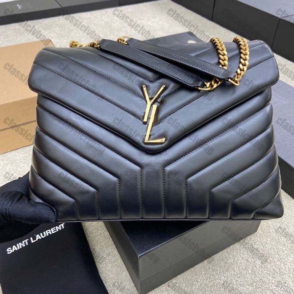 

designer loulou bag large shoulder chain clutch bags purses genuine calfskin leather grosgrain luxury message handbags wallet designer cross