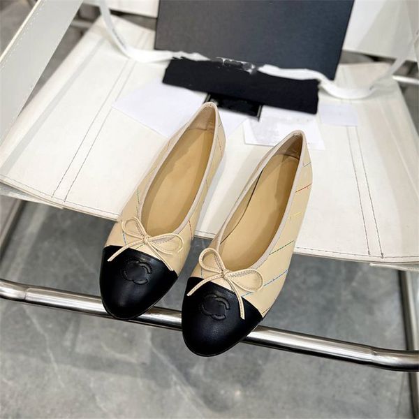 

dress shoes fashion 2023 channel women leather high heel letter logo party wedding tourism holiday casual flat shoes 02-07, Black