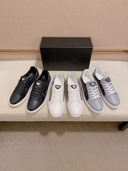

luxury 23s/s calfskin nappa man sneakers shoes white black leather trainers famous brands comfort outdoor trainers men's casual walking