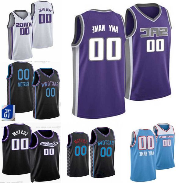 

basketball jerseys sacramento''kings''custom mens womens youth de'aaron 5 fox 10 domantas sabonis 40 harrison barne, Black;red