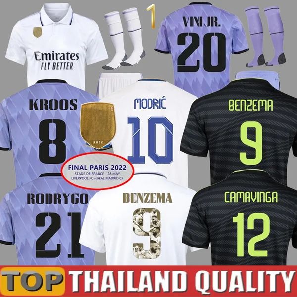 

benzema soccer jerseys 22 23 football shirt vini jr camavinga 120th y-3 alaba hazard asensio modric marcelo rerl madrids final 2022 2023 cam, Black;yellow