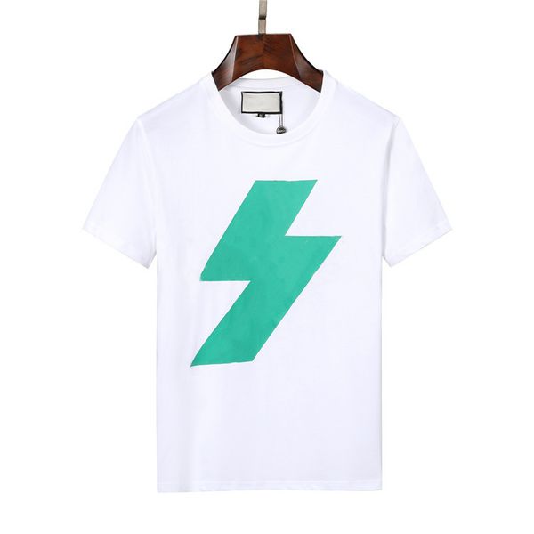 

designer casual cotton breathable quick dry crew neck short sleeve print men's t-shirts 539, White;black